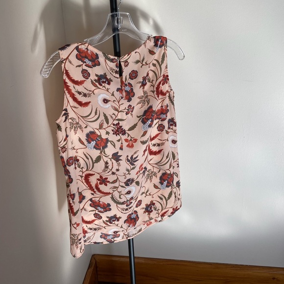 LOFT Outlet Tank Top Pink Floral S Petite - Picture 2 of 7